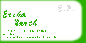 erika marth business card